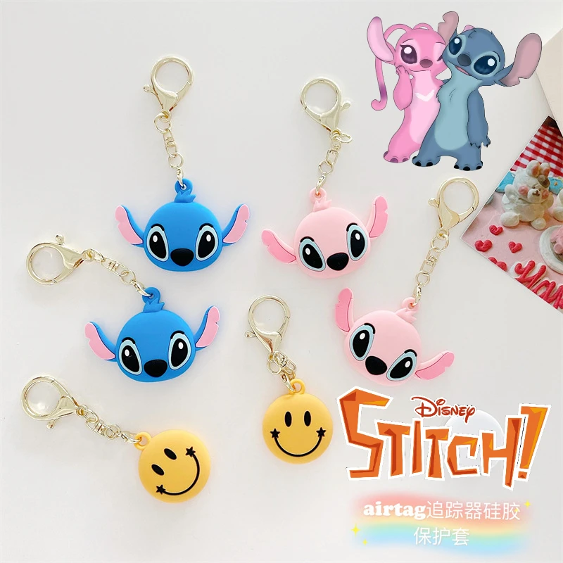 

Чехол для предотвращения потерь Disney Stitch для Apple AirTag, силиконовый чехол для Airtags, чехол для GPS, детский мультяшный брелок с защитой от потери, багажная бирка