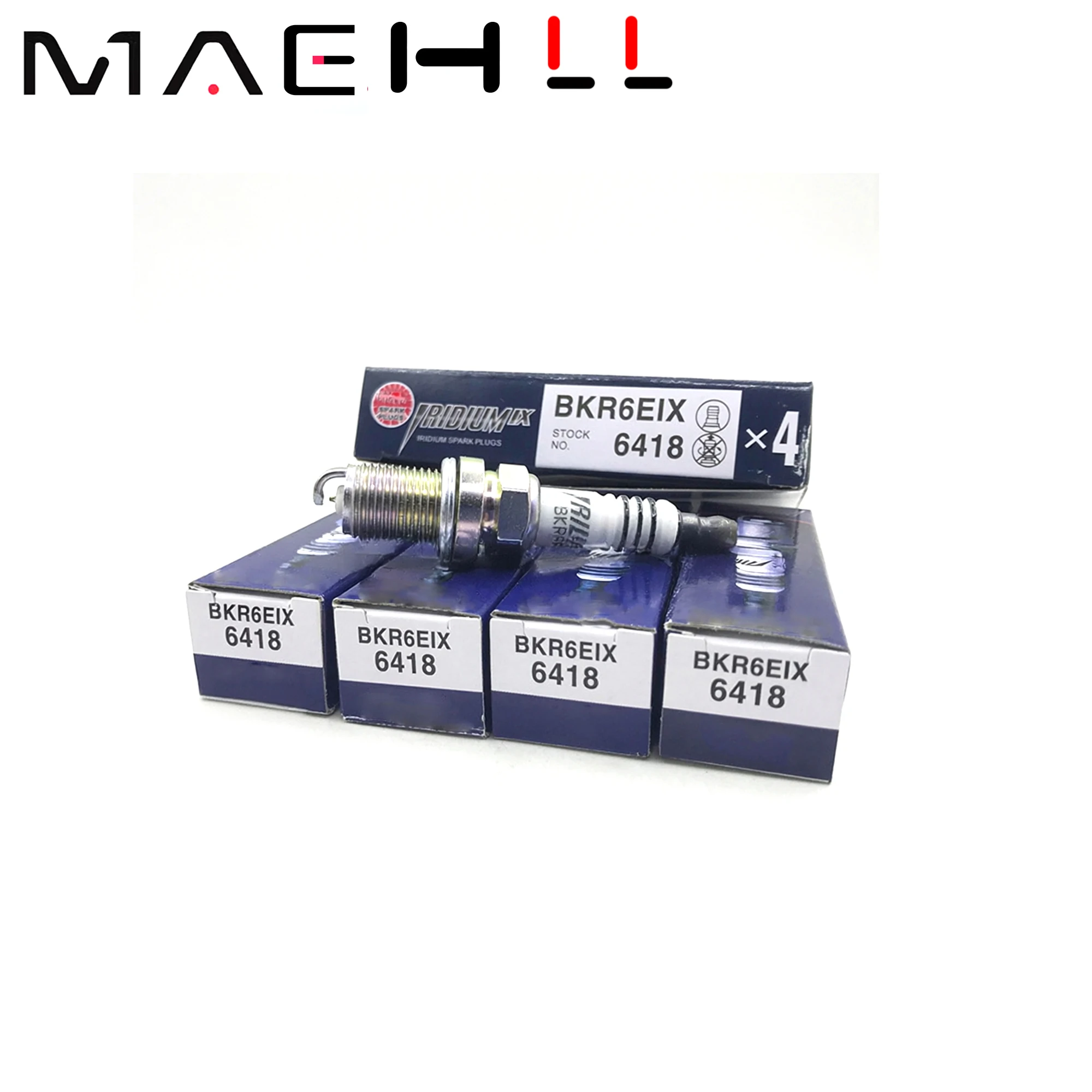 

BKR6EIX 6418 Iridium Spark Plug 4PCS Ignition Plug For Audi BMW Suzuki Volvo Porsche