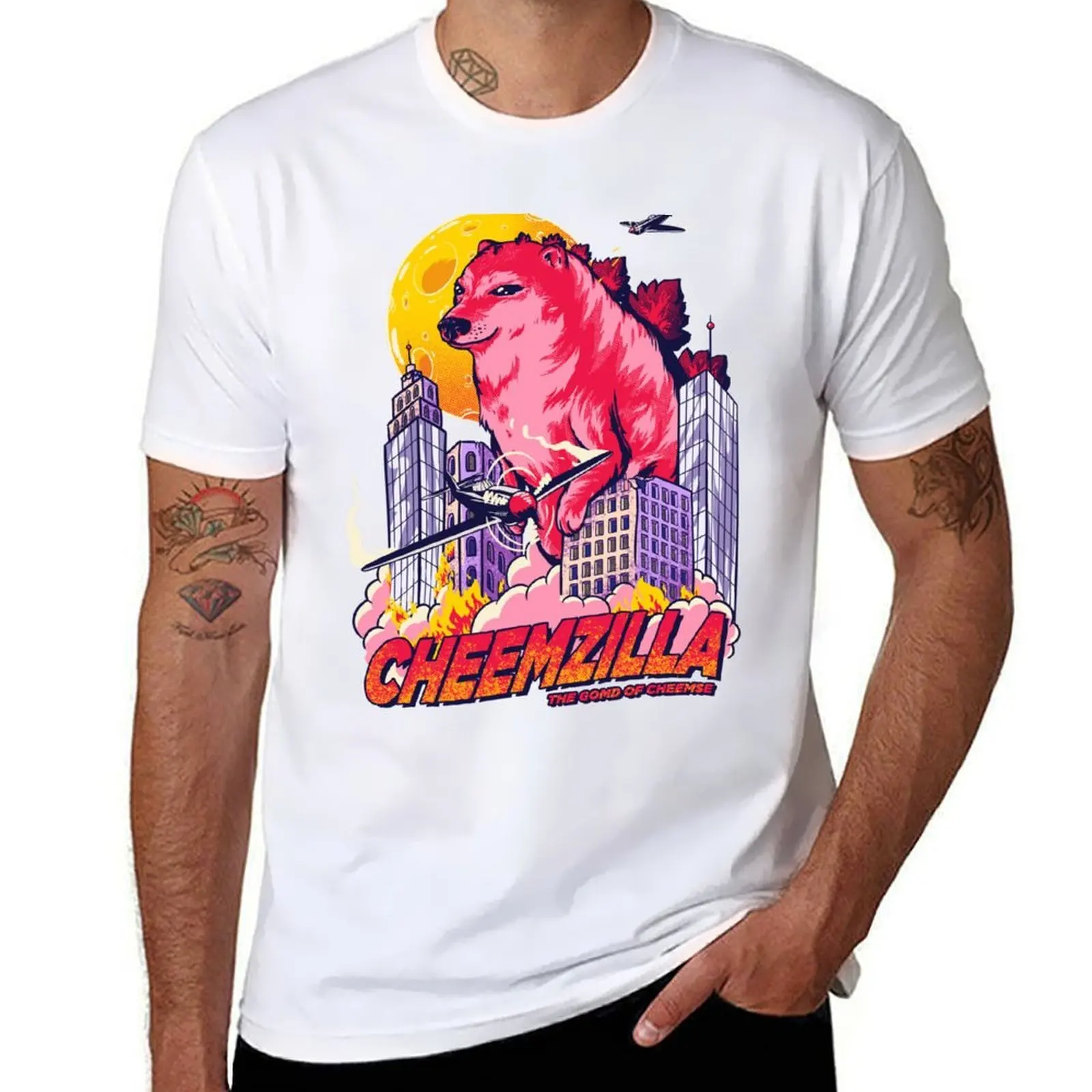 

Cheemzilla - The Gomd of Cheemse | Kaiju Shiba Inu Doggo Wacky and Uncharacteristic Ironic Dank Memes | Dogezilla Doge D T-Shirt