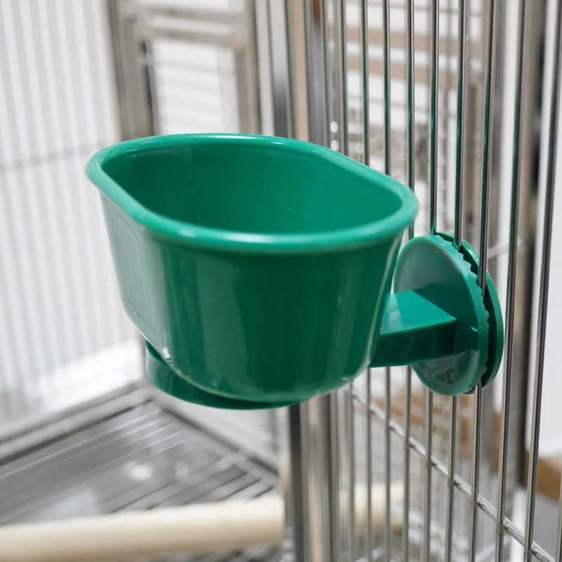 

CAITEC Paradise Bird Parrot Bowl Cup Feeder Food Bowl Cup Water Cup Durable Bite Resistant Easy Installation 2 Sizes Available