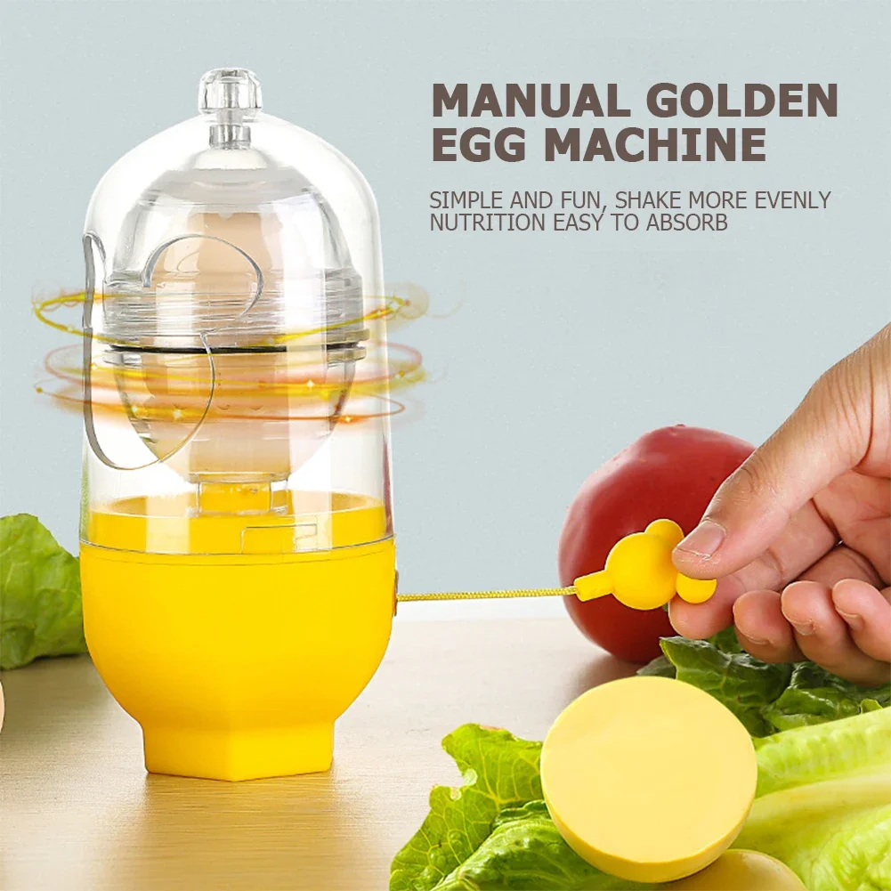 

1/2PCS Hand Powered Golden Egg Maker Inside Mixer Kitchen Cooking Gadget Portable Egg Cooker Tool Egg Scrambler Shaker