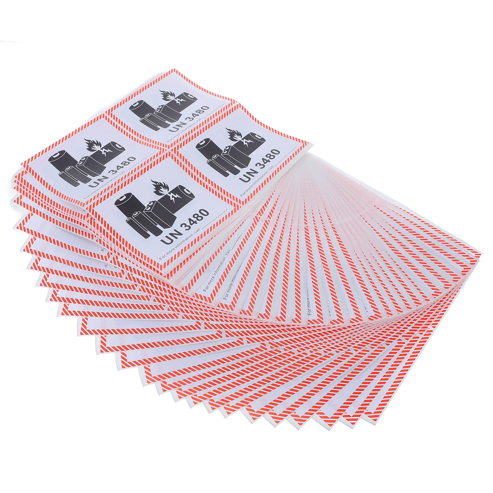 

100 Sheets Labels 120x110mm Lithium Ion Shipping Labels Shipping Caution Stickers Warning Tags UN3481
