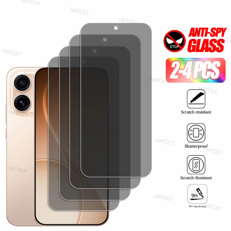 2/4 قطعة واقي شاشة مضاد للتجسس لـ oppo Reno15 Pro الصين الخصوصية الزجاج المقسى oppo Reno15 Pro المضادة للخدش الزجاج Reno15 Pro