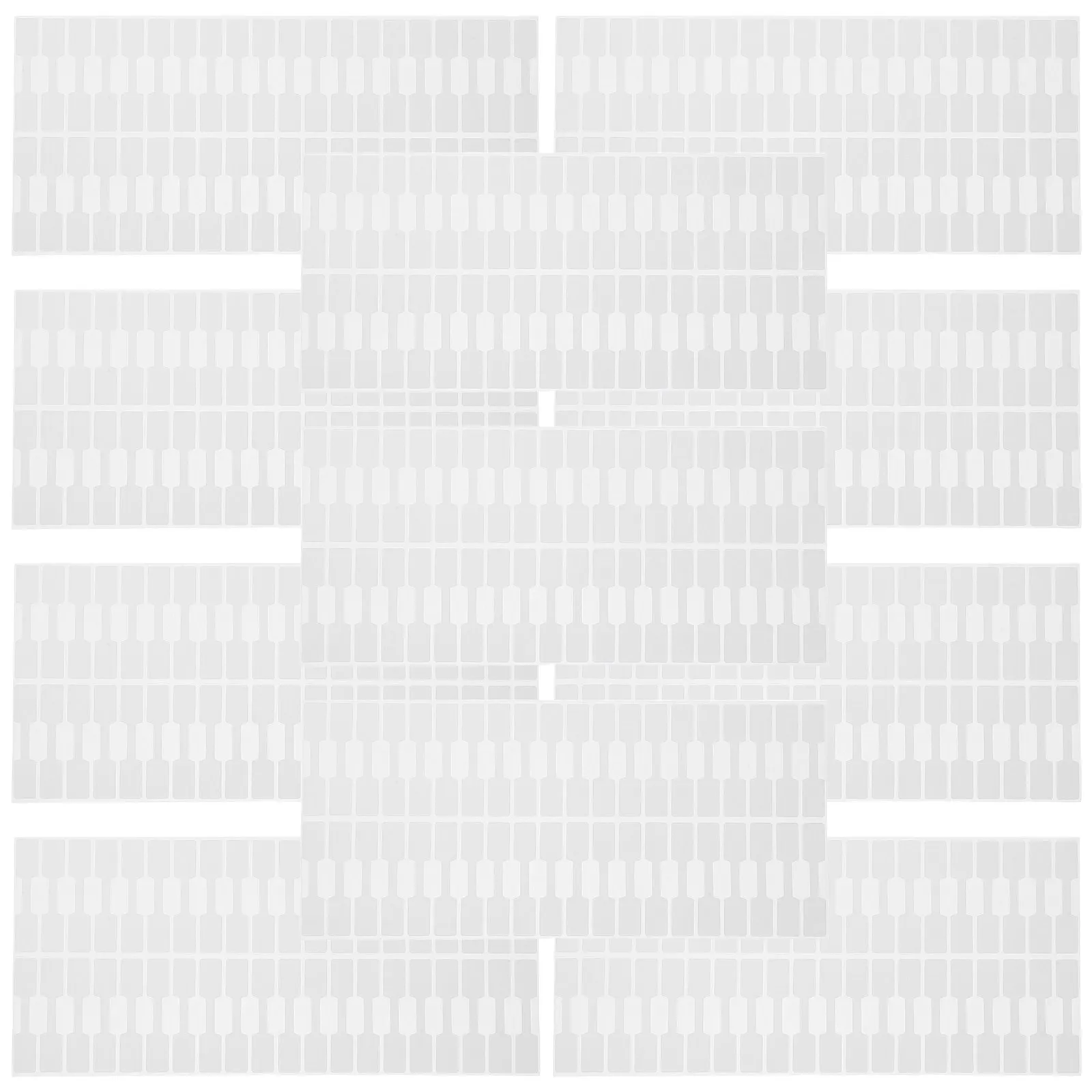 

2000 шт. самоклеящихся этикеток для ювелирных изделий, белые прямоугольные наклейки для серег, ожерелий, браслетов, колец, для розничной торговли