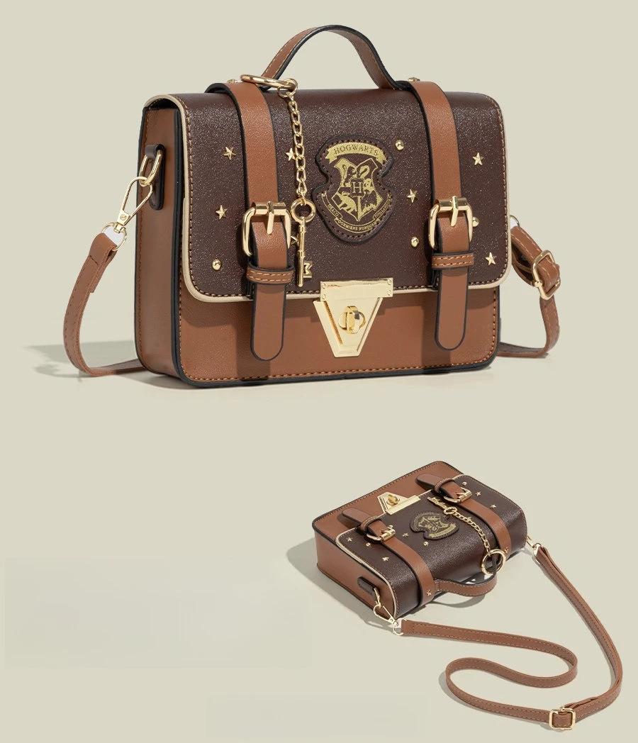 Anime Style Mailman Bag Cosplay Hogwarts Commuter Uniform Style Crossbody Bag PU Leather Women Shoulder Bag - view 2