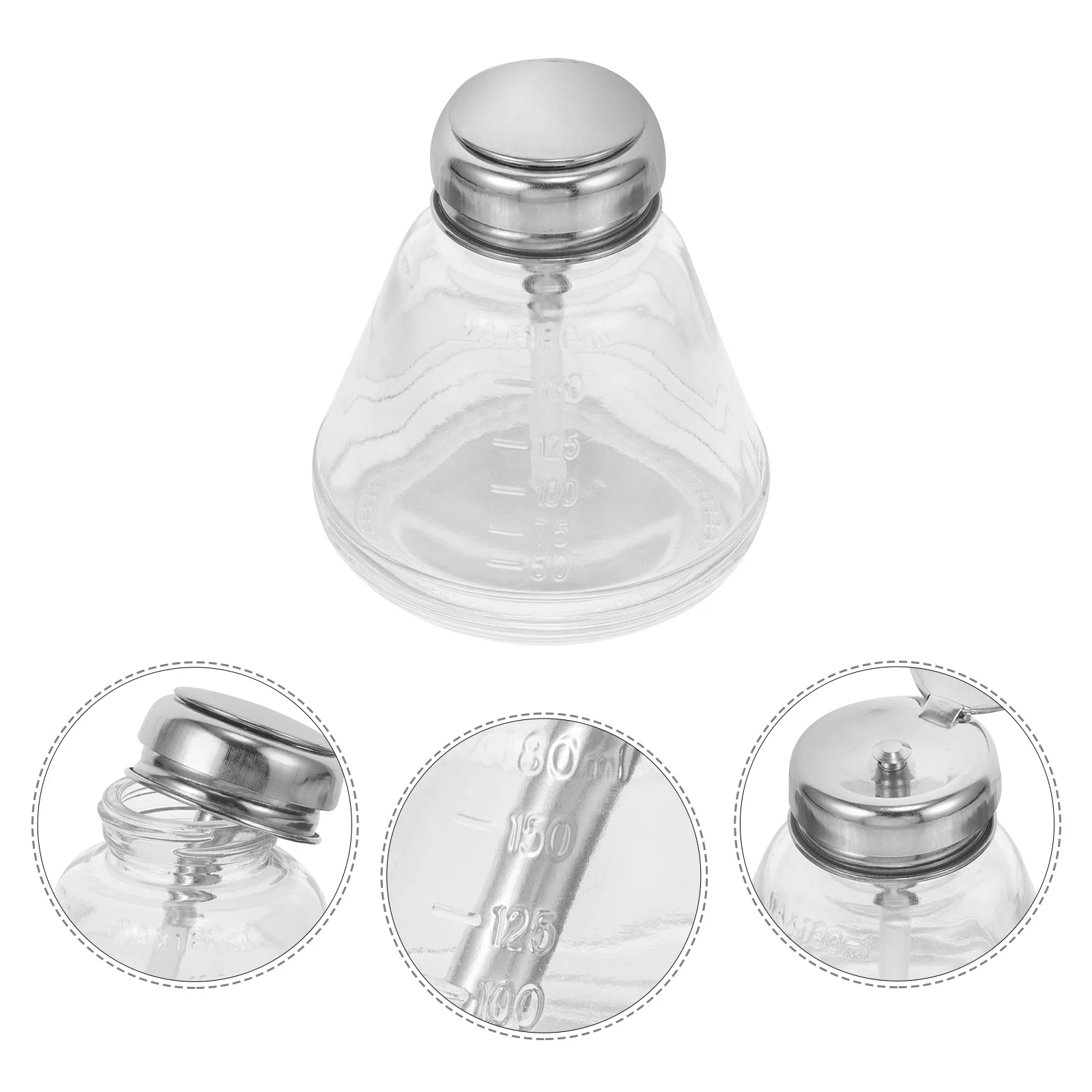 Garrafa de imprensa recarregável apertado vedação à prova de vazamento para arte do prego manicure suprimentos viagem 120ml garrafas vazias garrafas de imprensa de manicure