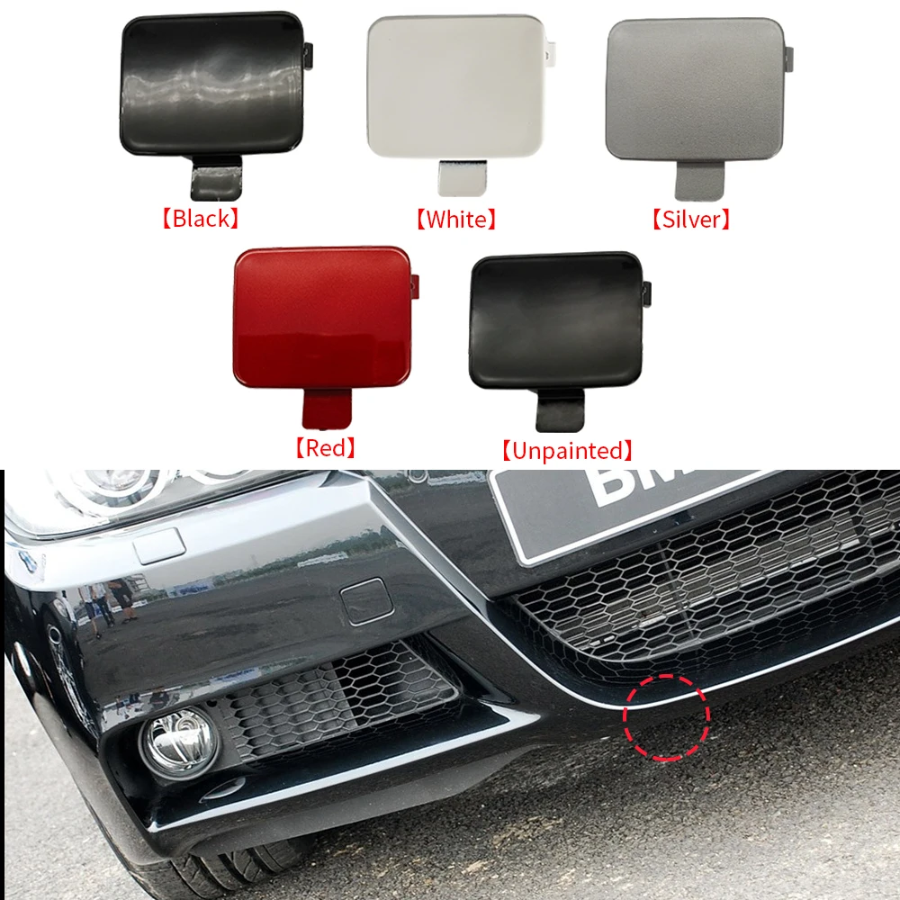 For BMW E90 E91 Car Front Bumper Tow Hook Cover Cap Black White For BMW 3 Series 2005-2008 316 318 320 323 330 51117167575