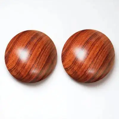 

2pcs Massage Ball 5cm Brown Wood Hand Exercise Health Balls Portable Promote Circulation Acupoint Roller Flexible Fingers Gifts