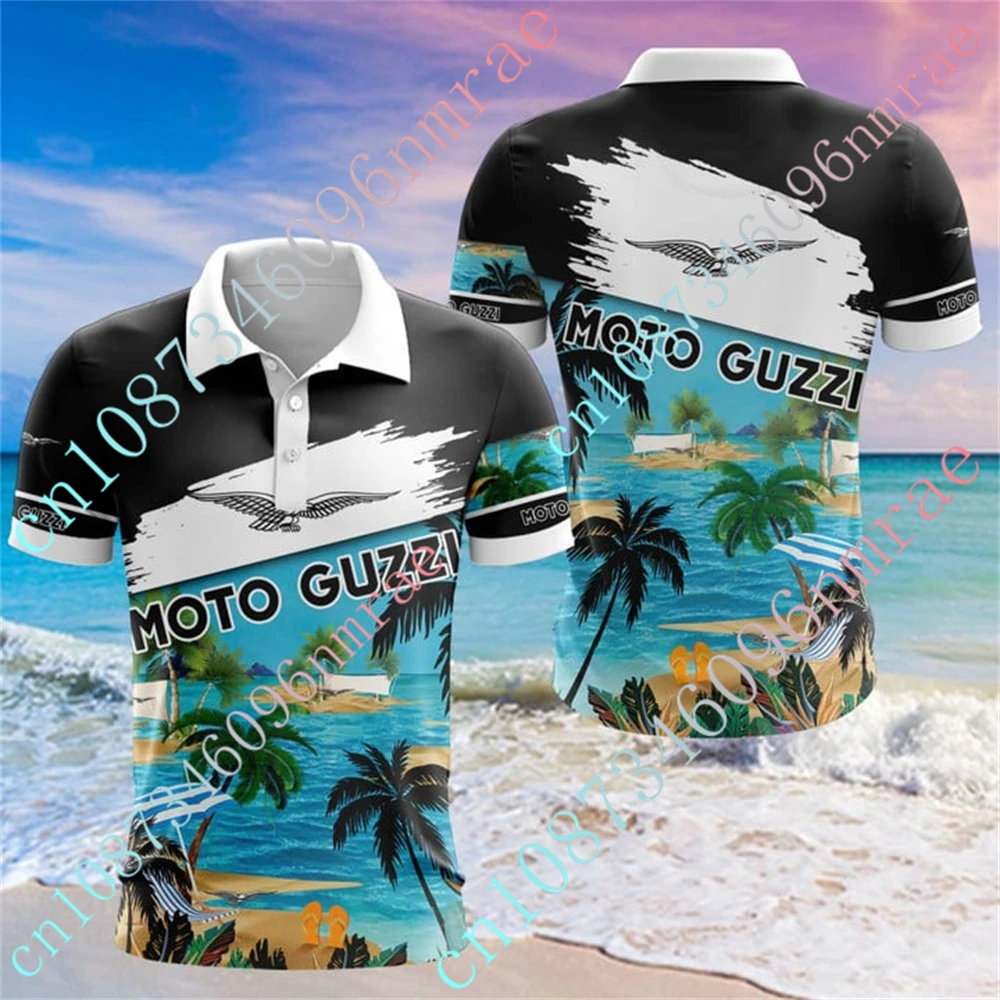 Moto Guzzi T Shirt For Men Unisex Clothing Anime Short Sleeve Top Harajuku Golf Wear Casual Polo Shirts And Blouses Custom Logo