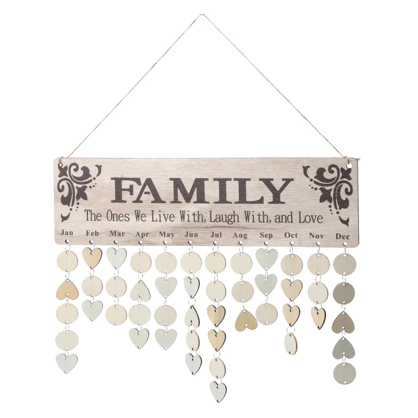 1 комплект, деревянный календарь на день рождения, подвеска «сделай сам», доска для напоминания, креативный семейный юбилей, декор для стен на день отца