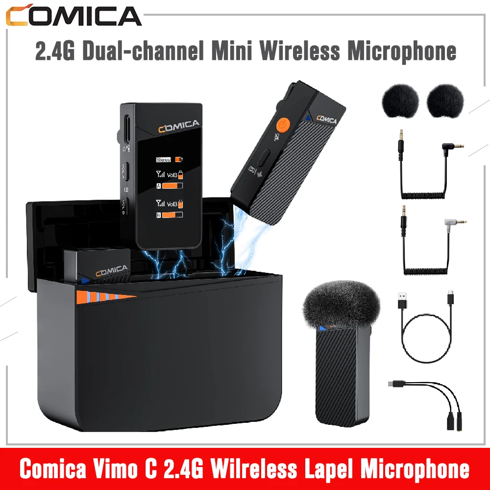 

Comica Vimo C 2.4G Wireless Lapel Microphone Vimo C3 C2 C1 Mini Lavalier Mic for Smartphone Camera Podcast Interview YouTube