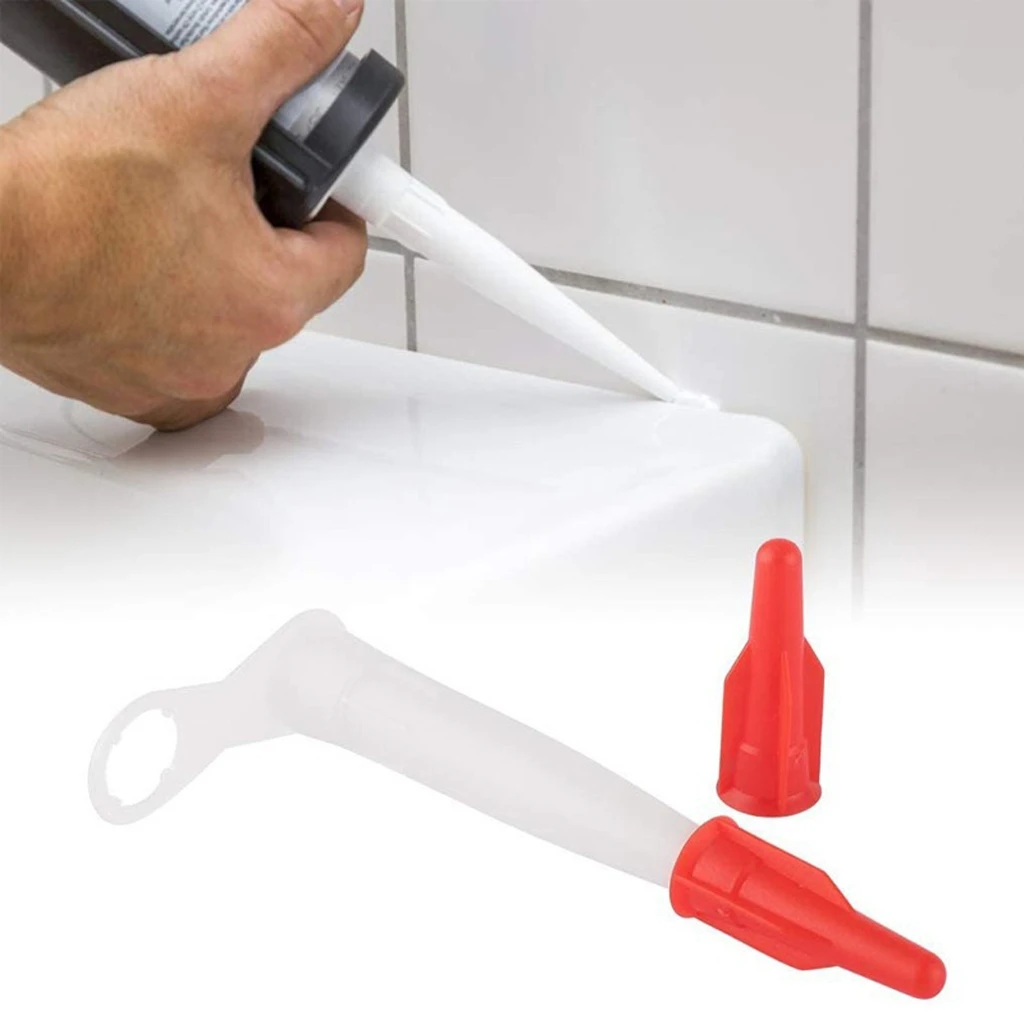 10Piece Construction Sealant Applicator Set with Silicone Nozzle Tips Compatible for Standard Caulking And Adhesive Projects