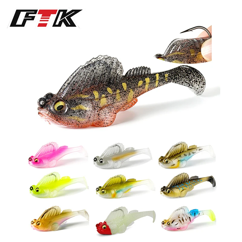 FTK Fishing Lure Soft Bait Jig Dark Sleeper Soft Lure 7g/10g/14g Swimbait Wobblers Pike Bass Shad For Fishing Perch