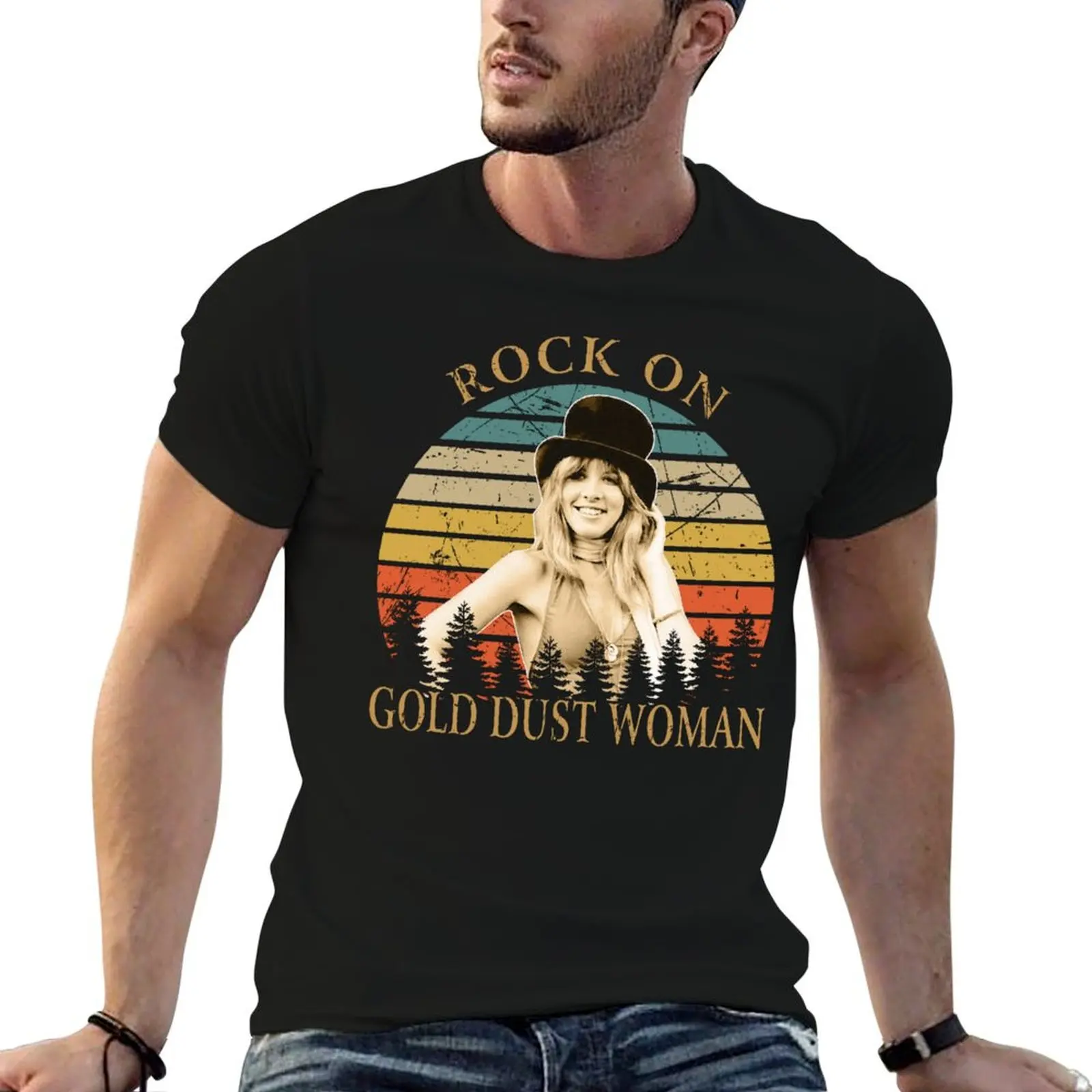 Rock On Gold Dust Woman Stevie Nicks Shirt For Men Women Girls Tee T-Shirt