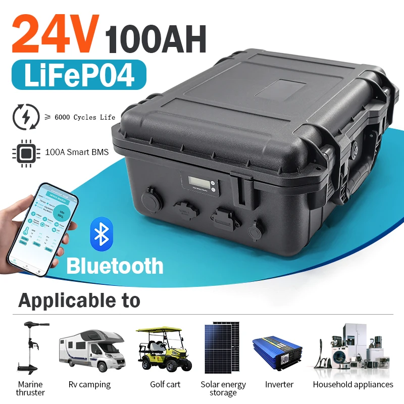 24V 50AH 100AH 150AH Applicable to Marine thruster，Rv camping，Golf cart，Solar energy storage，Inverter，Household appliances