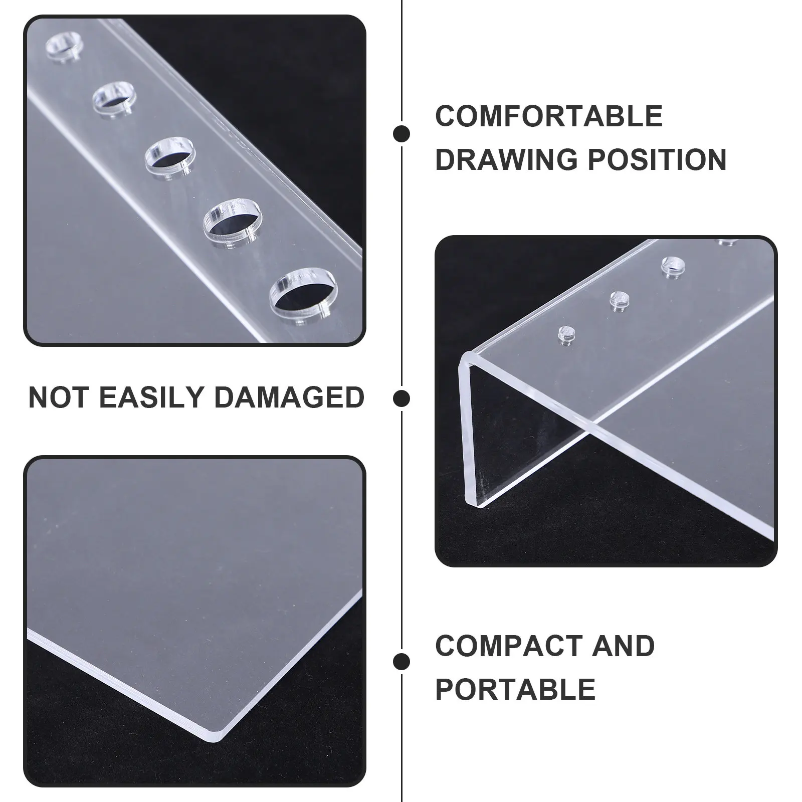 Acrylic Drawing Board Inclined Slant Painting Palette Transparent Waterproof Art Board for Kids Writing Sketching Drawing