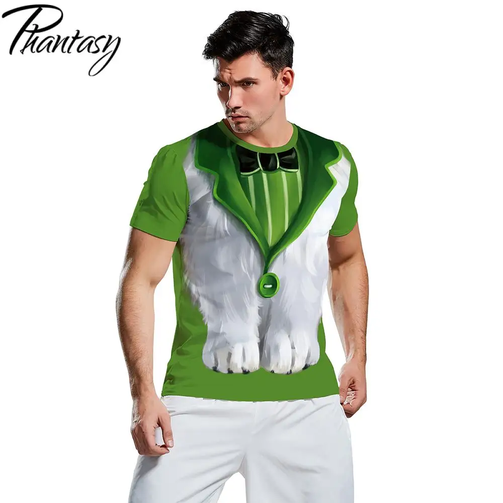 Moda irlandzki festiwal topy Tee dla kobiet St. Patrick Day druk cyfrowy Cartoon mężczyźni swetry O-Neck koszulki dla par ubrania