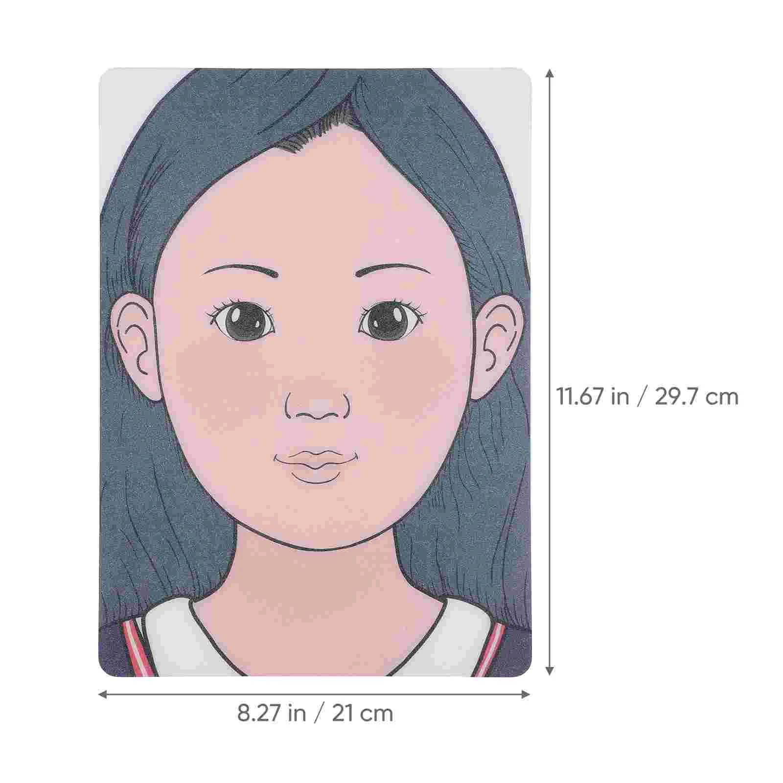 2-teiliges Make-up-Übungsbrett, Gesichtsbemalungsschablonen zum Malen von Augengesichtern, Anfänger-Vorlage, Kunststoff, Schatten, Kind