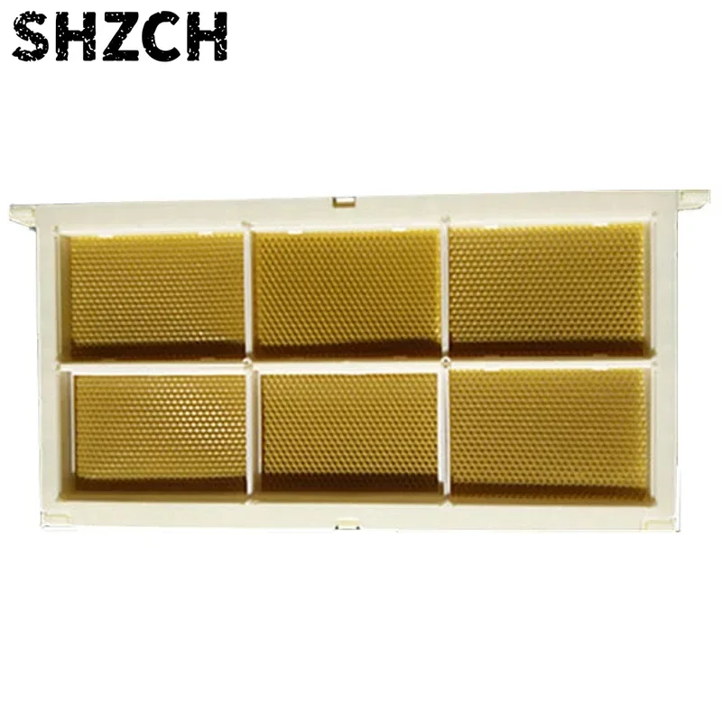 1 Plastic Frame with 6 Clear Transparent Cassette Boxes Complete Combhoney Cassette Kit for Clear Comb Honey Storage