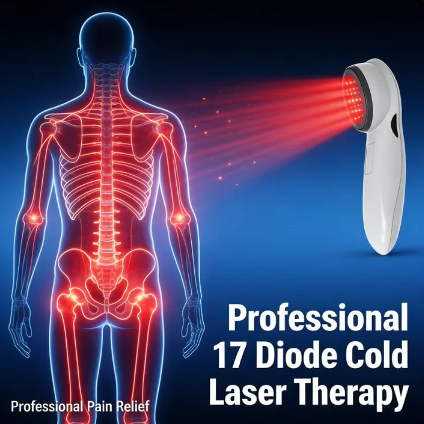 808nm 650nm LLLT Cold Laser for Knee Pain, Arm Arthritis & Tennis Elbow, Handheld Home Use