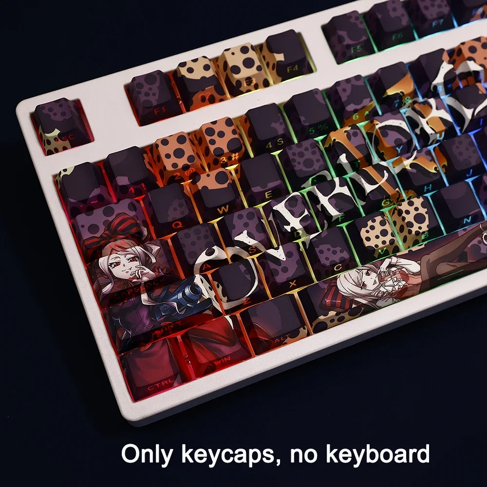 108 Tasten für das Overlord-Thema, Narberal Gamma PBT, Farbstoffsublimationsdruck, beleuchtete Tastenkappen, Cartoon-Anime-Gaming-Tastenkappen für ANSI 61 87 104. – Detail 13