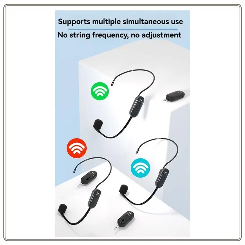 

Reliable-2.4G Wireless Microphone Headset Long Range 30M For Voice Amplifiers, Speakers, Karaoke, Teaching, Outdoor Speeches,2.4