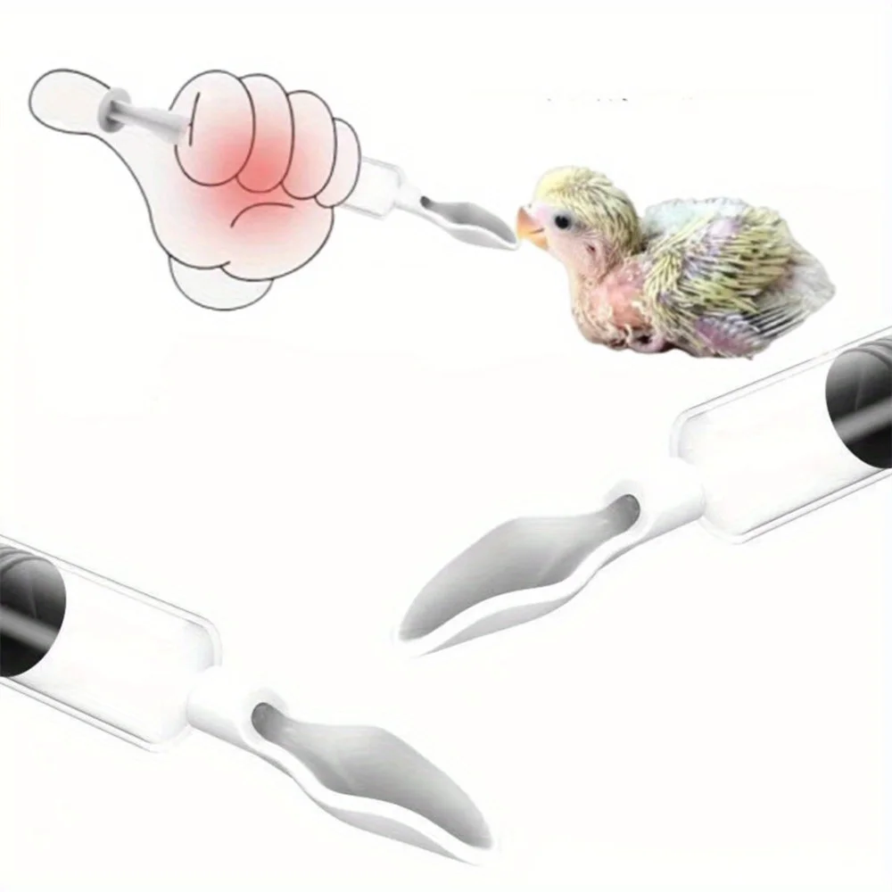20ml/0.68 Oz Hand-raising Tool for Pet Bird Feeding Parrot Bird Needle Feeder Chick Feeding Spoon Budgie Cockatiel Feeding Spoon