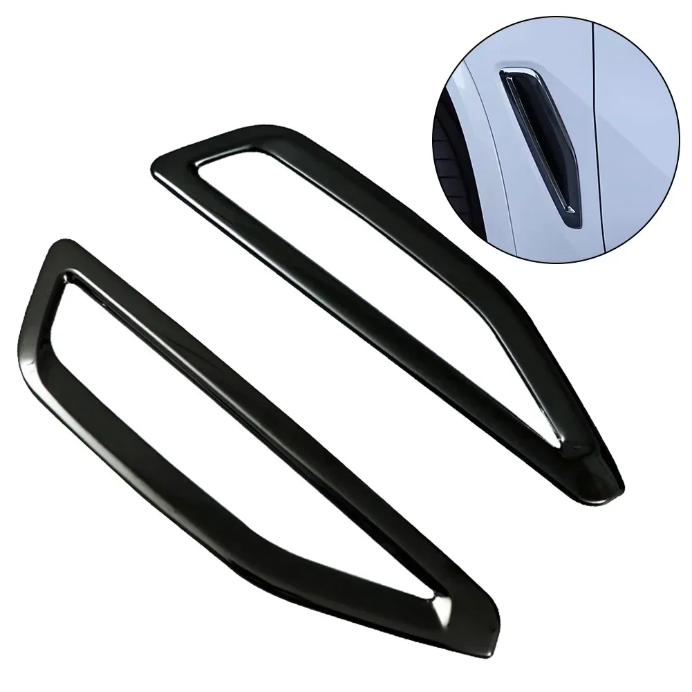 2pcs Car Tail Light Covers Stainless Steel For BMW G05 2019-2021 Gloss Black Car Fender Side Air Vent Outlet Cover Trim Decorati