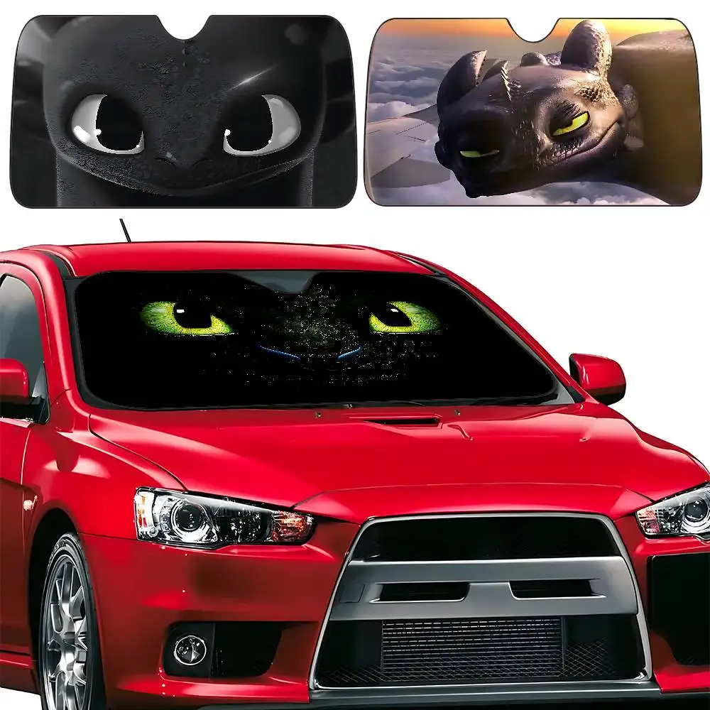 Cute Anime-t-tOOthlesS-S Stylish And Trendy Windshield Sunshade, Car Windshield Cover, Car Sunshade Curtain, Car Sun Protection