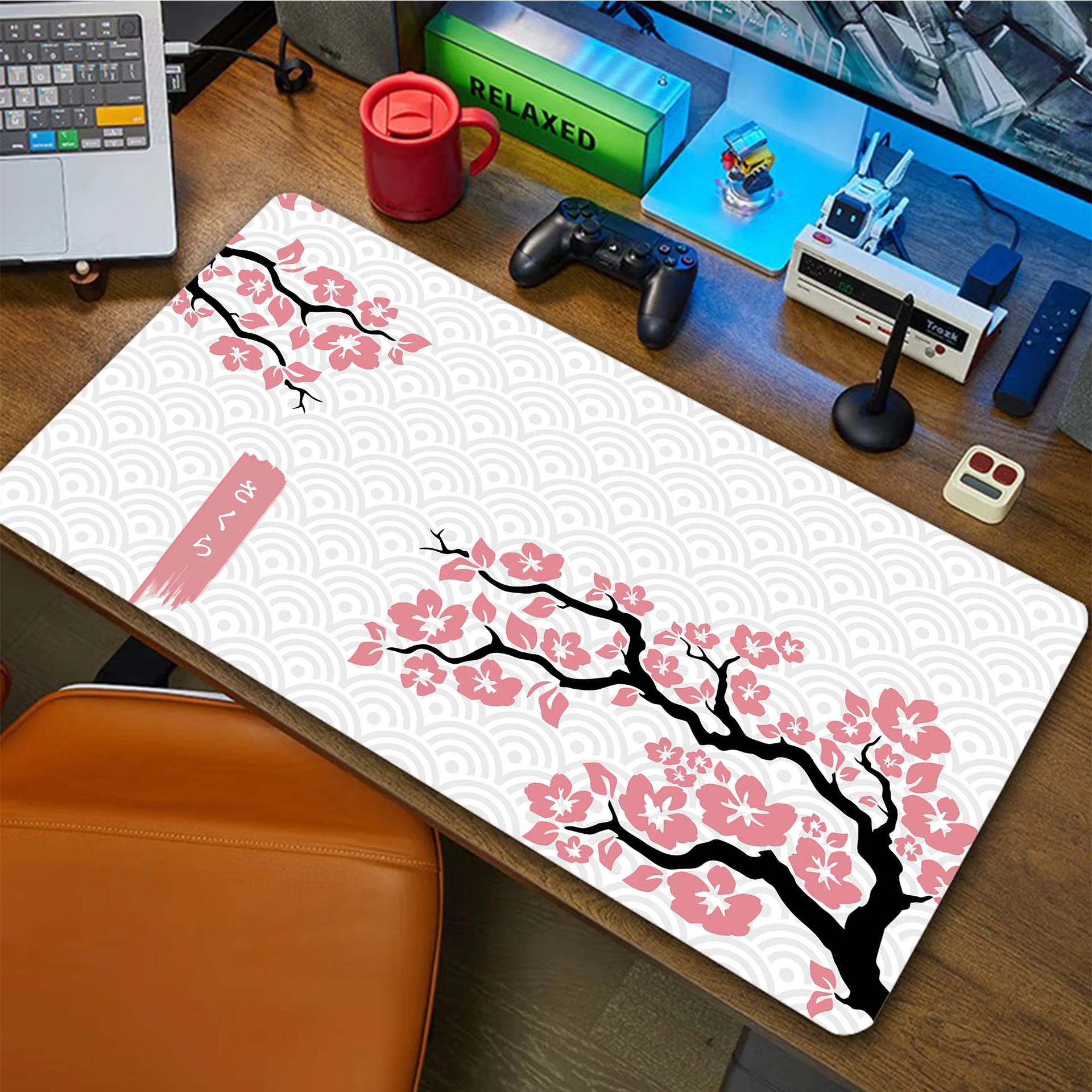 Sakura Mousepad Gamer Mouse Pad Rubber Gaming Desk Mat Locking Edge Alfombrillas de ratón Mouse Mat Keyboard Pads 100x50cm