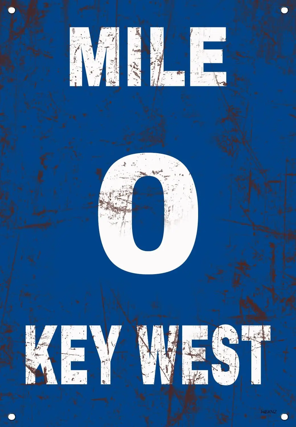 Vintage Mile 0 Key West Tin Sign Home Decor Metal Plate Wall Decor Metal Poster Warning Metal Sign 8X12inch sign