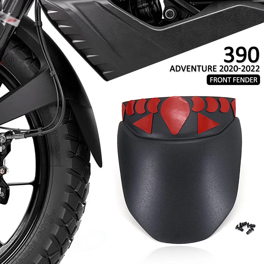 New Motorcycle ABS Black Front Mudguard Extender Fender Splash Extension Pad For 390 ADVENTURE Adventure 390ADV 2022 2021 2020