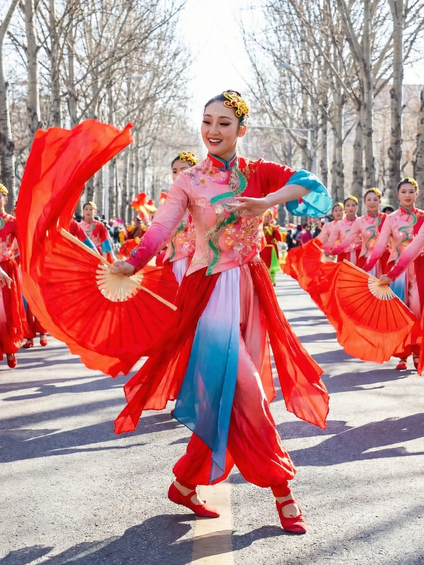 

New 2026 Dance Costume Yangko Dance Drumming Waist Drumming Celebration Performance Men's Women's Northeast Gaozhou Opening F...