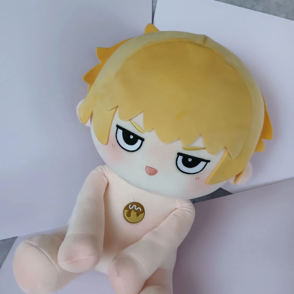 Anime Mob Psycho 100/Mobu Saiko Hyaku Reigen Arataka Cosplay Cartoon 40cm Sitting Plush Cotton Doll Maumet Toys Naked Baby Xmas