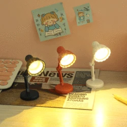 Mini Table Lamp Ceiling Lamp LED Light Dollhouse Dolls House Lighting Toys Gifts For Children Dollhouse Miniature Furniture Toy