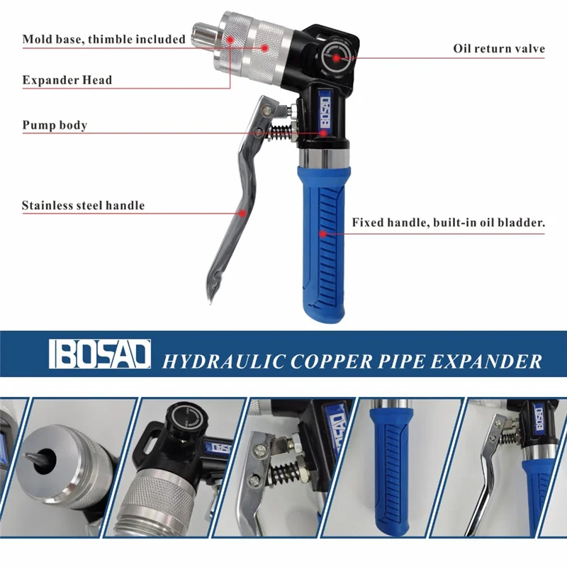 Hydraulic Expanding Tool Kit, Hydraulic Expander, HVAC, Copper Tubing, Copper Tube Expanding Tool, 3/8 \