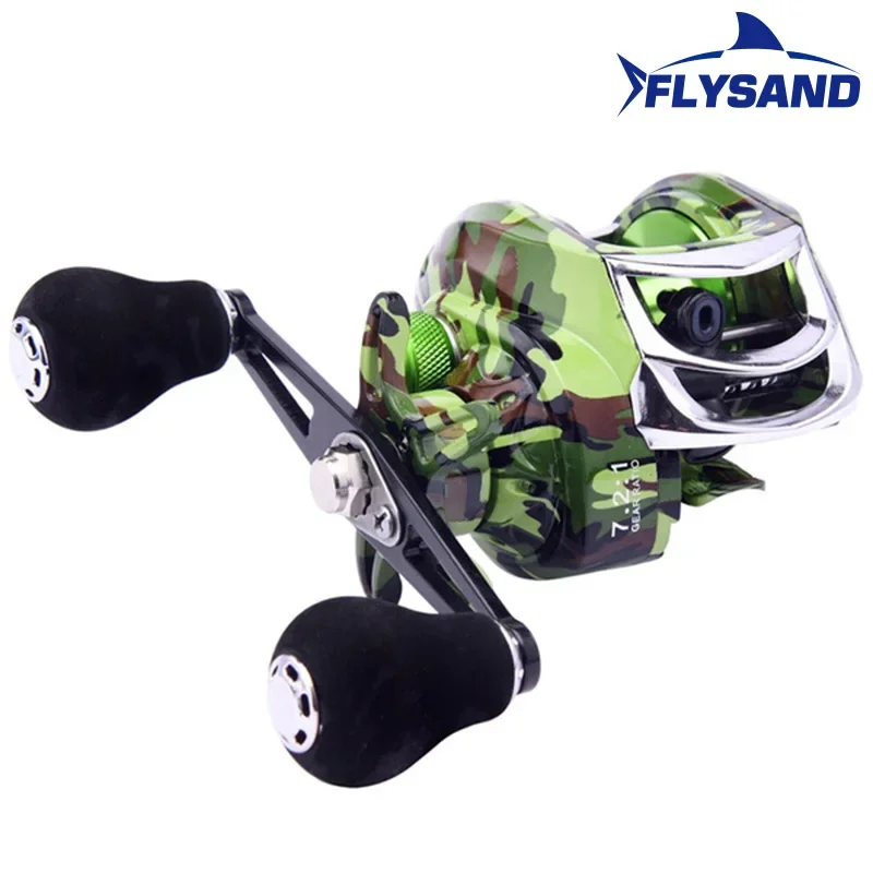 FLYSAND Baitcasting Reel 18+1 Ball Bearings Fishing Reels Max 22lb Magnetic Brake Baitcaster Fishing Reel Bass Cod Salmon Trout