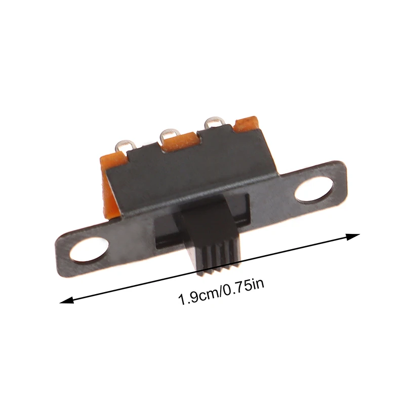 20Pcs 5V 0.3A Mini Size Black SPDT Slide Switch For Small DIY Power Electronic 3Pin 1P2T Slide Switch Toggle Switch