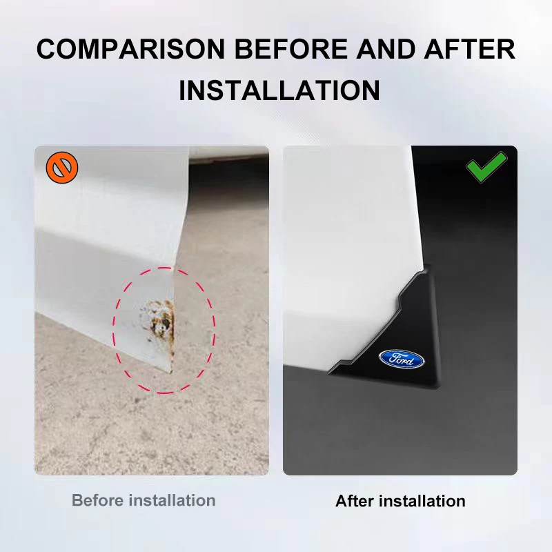2 قطعة شعار السيارة غطاء زاوية الباب الوفير تحطم المضادة للخدش حامي لفورد رابتور فييستا التركيز 2 3 4 مونديو Ecosport موستانج #5