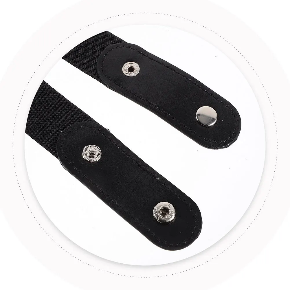 

2Pcs No Buckle Stretch Belt Elastic Waistband Invisible Soft Wide Comfortable Belt for Jeans Pants Dresses Women Belts for Jeans