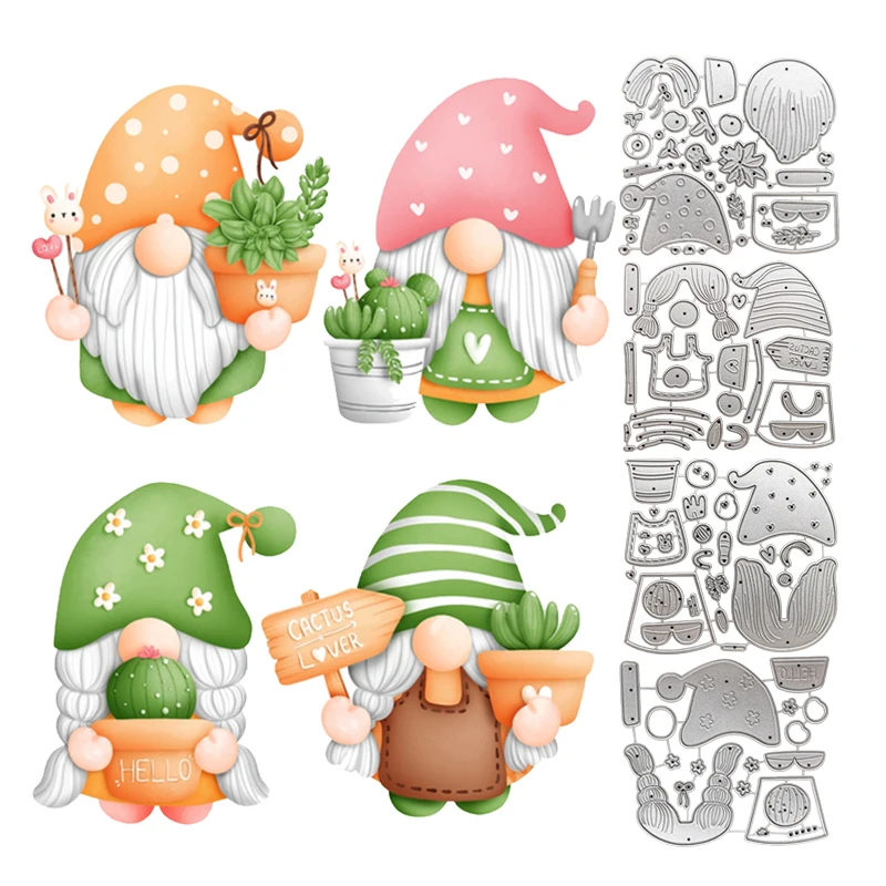 2024 Scrapbooking Cutting Dies Spring Christmas Santa Gardening Santa Stencils for Paper Card Christmas Card Making Embossing