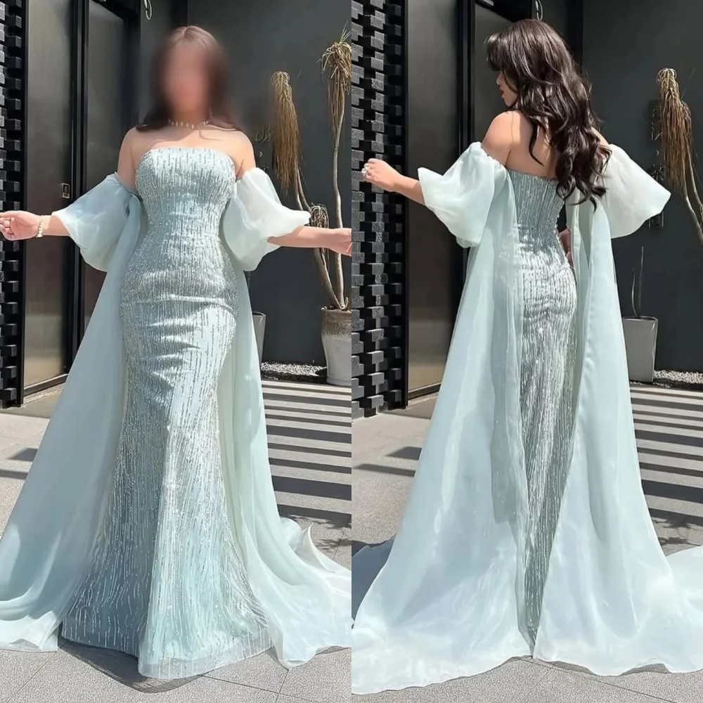 

Длинные платья Charmeuse с блестками и открытыми плечами по индивидуальному заказу, женские роскошные вечерние изысканные блестящие вечерние платья