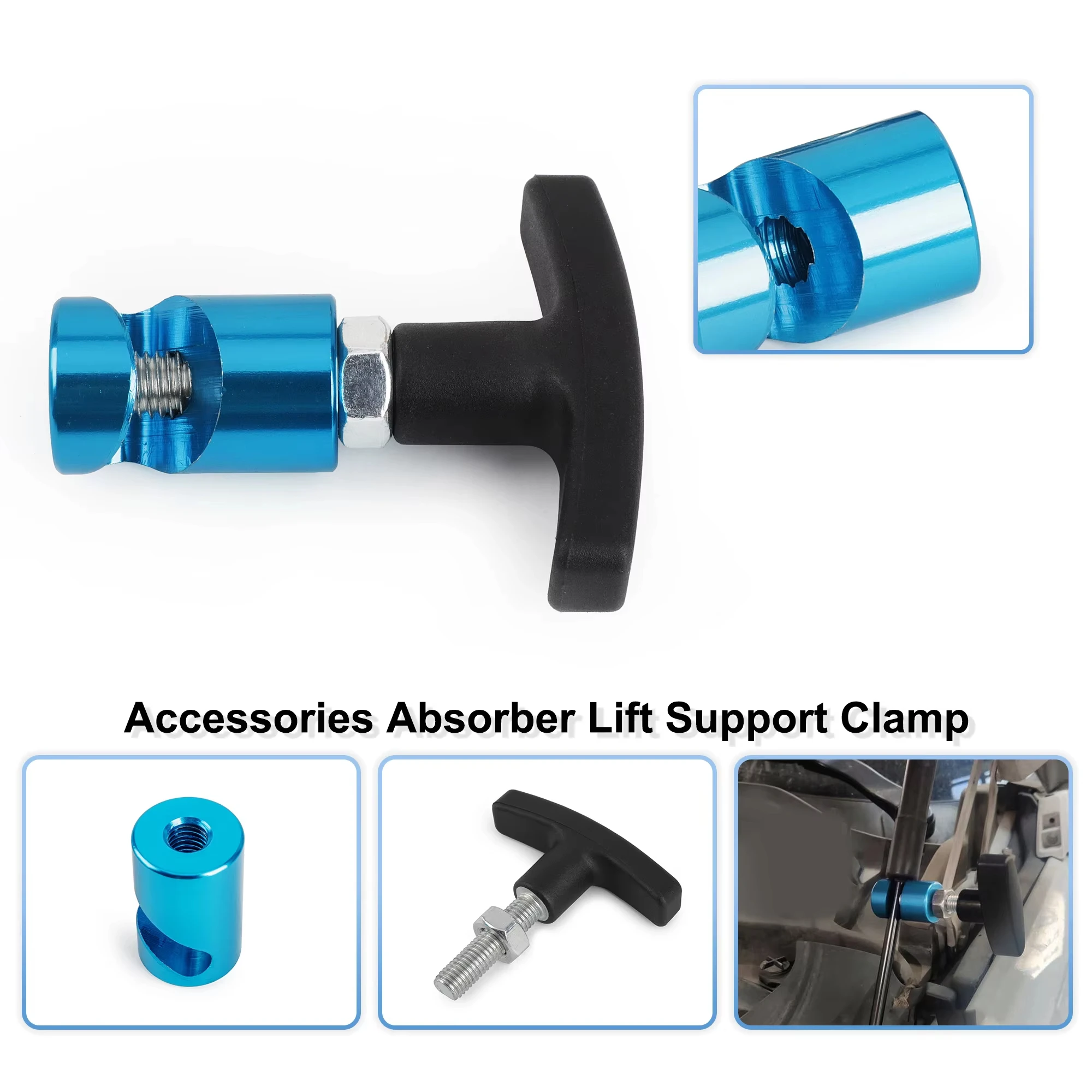 

Auto Hood Clips Support Rod Car Hood Lift Bar Anti-Clamping Device Easy Installation Allow Access To The Engine Compartment