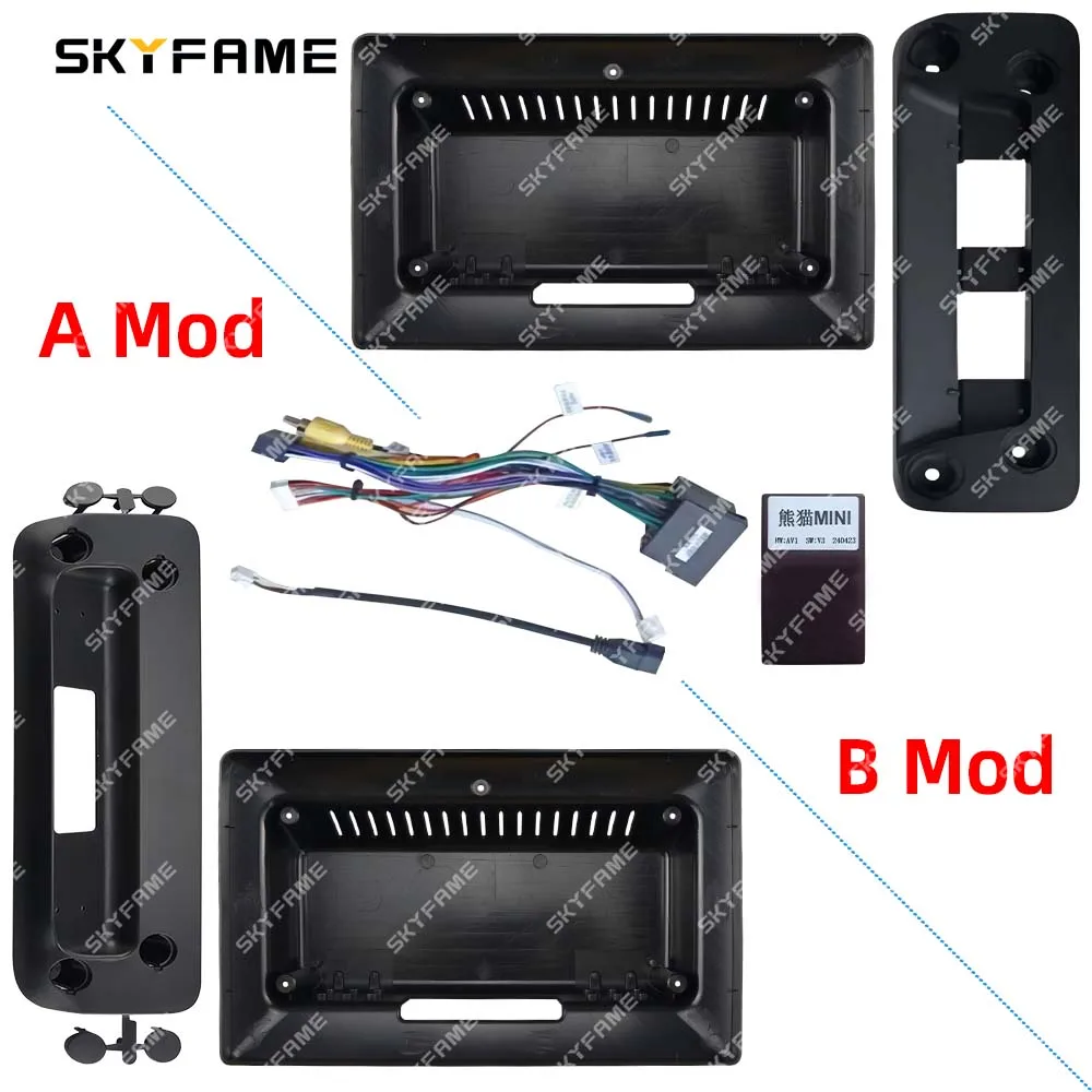 SKYFAME Car Frame Fascia Adapter Canbus Box Decoder Android Radio Dash Fitting Panel Kit For Geely Panda Mini