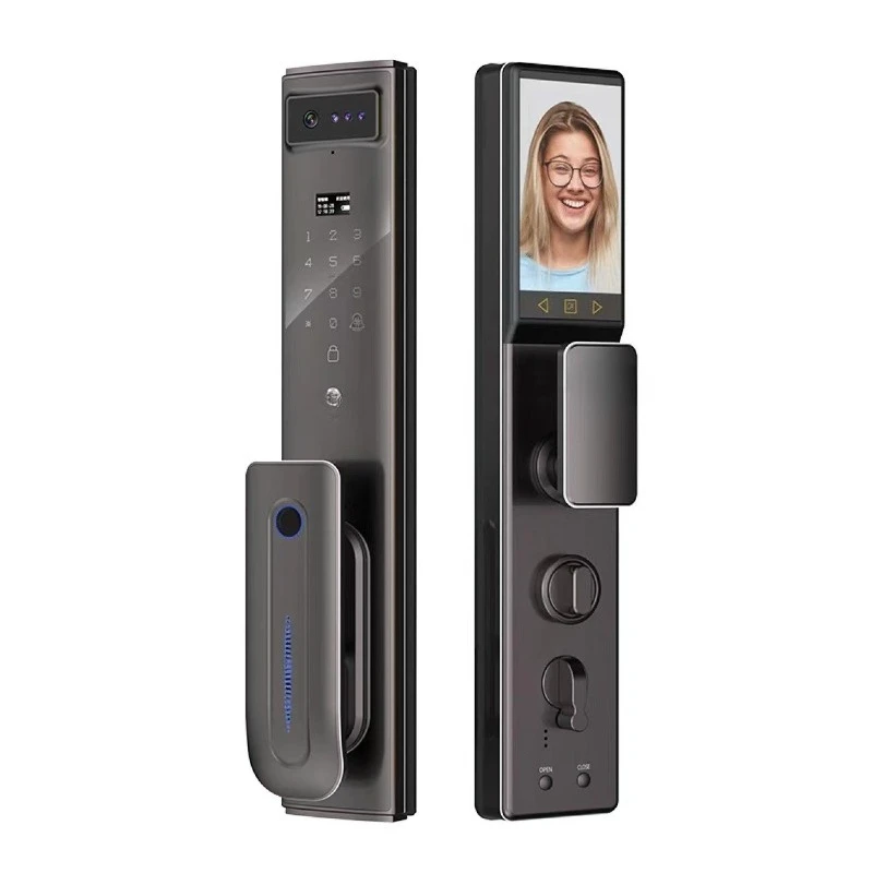 Automatic SenseTime facial recognition smart lock high definition visual cat eye electronic fingerprint password lock