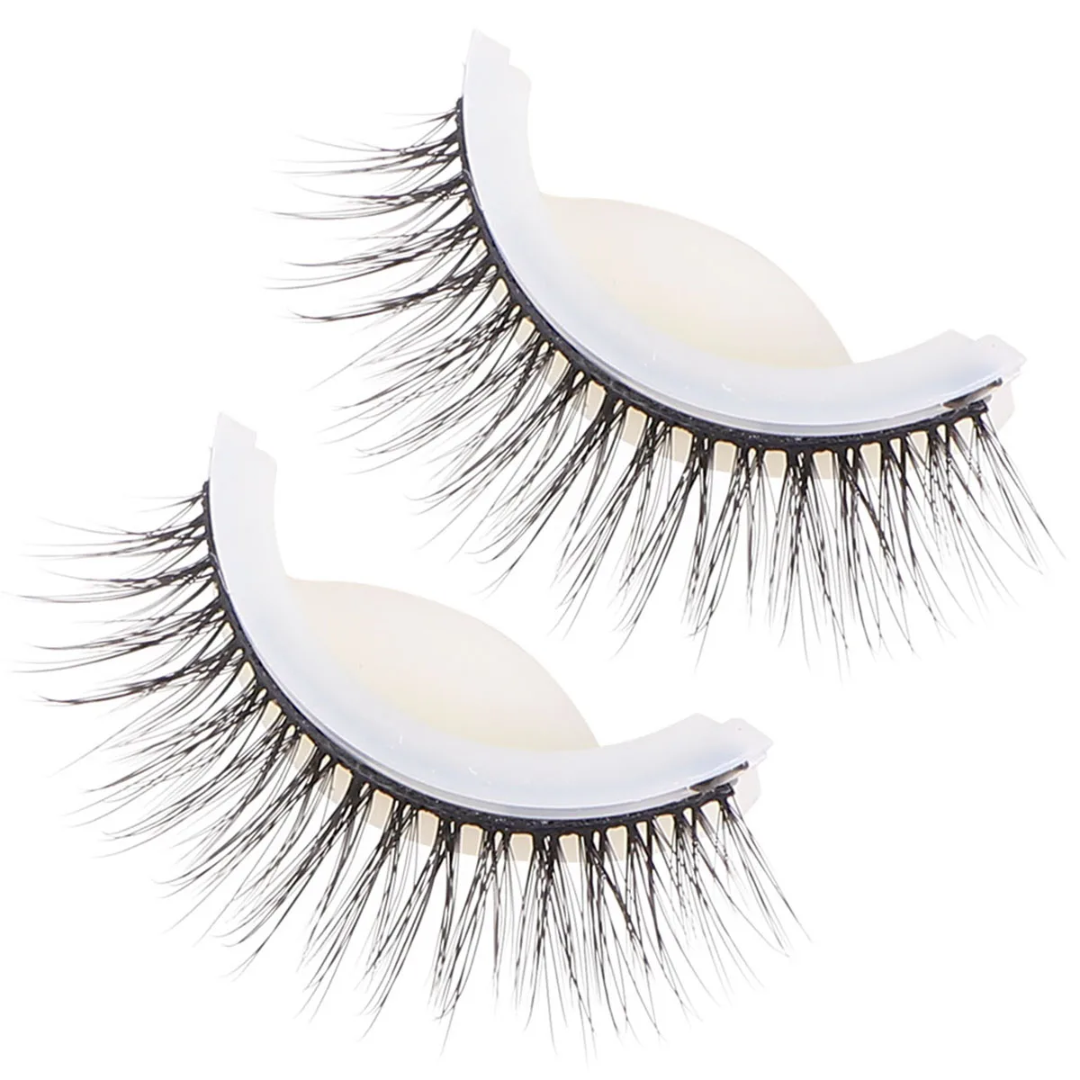 

3d False Eyelashes Comfortable Fake Natural Glue Free Reusable Makeup Extension