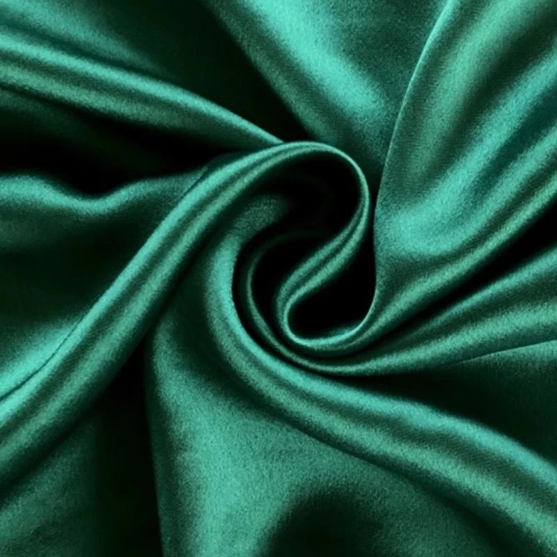

Изумрудно-зеленая триацетатная атласная ткань, тяжелая драпировка, костюм от кутюр, торжественное платье, материал ханьфу, весна-лето, текстиль