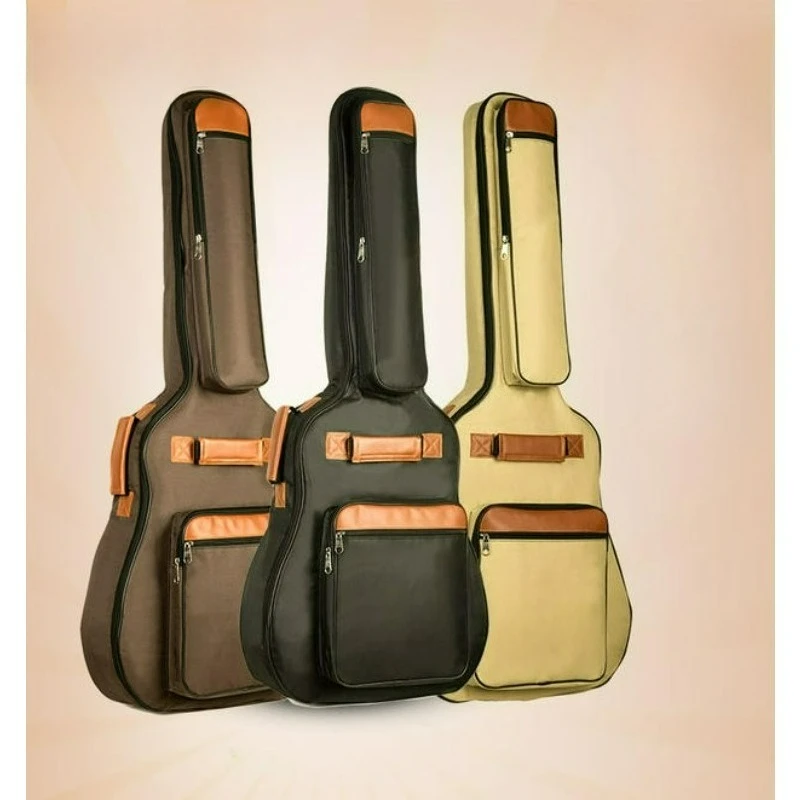 Acoustic Guitar Bag 41 Inch Thickened Waterproof Oxford Nylon Double Straps Cotton Padded Guitar Case Gig Backpack