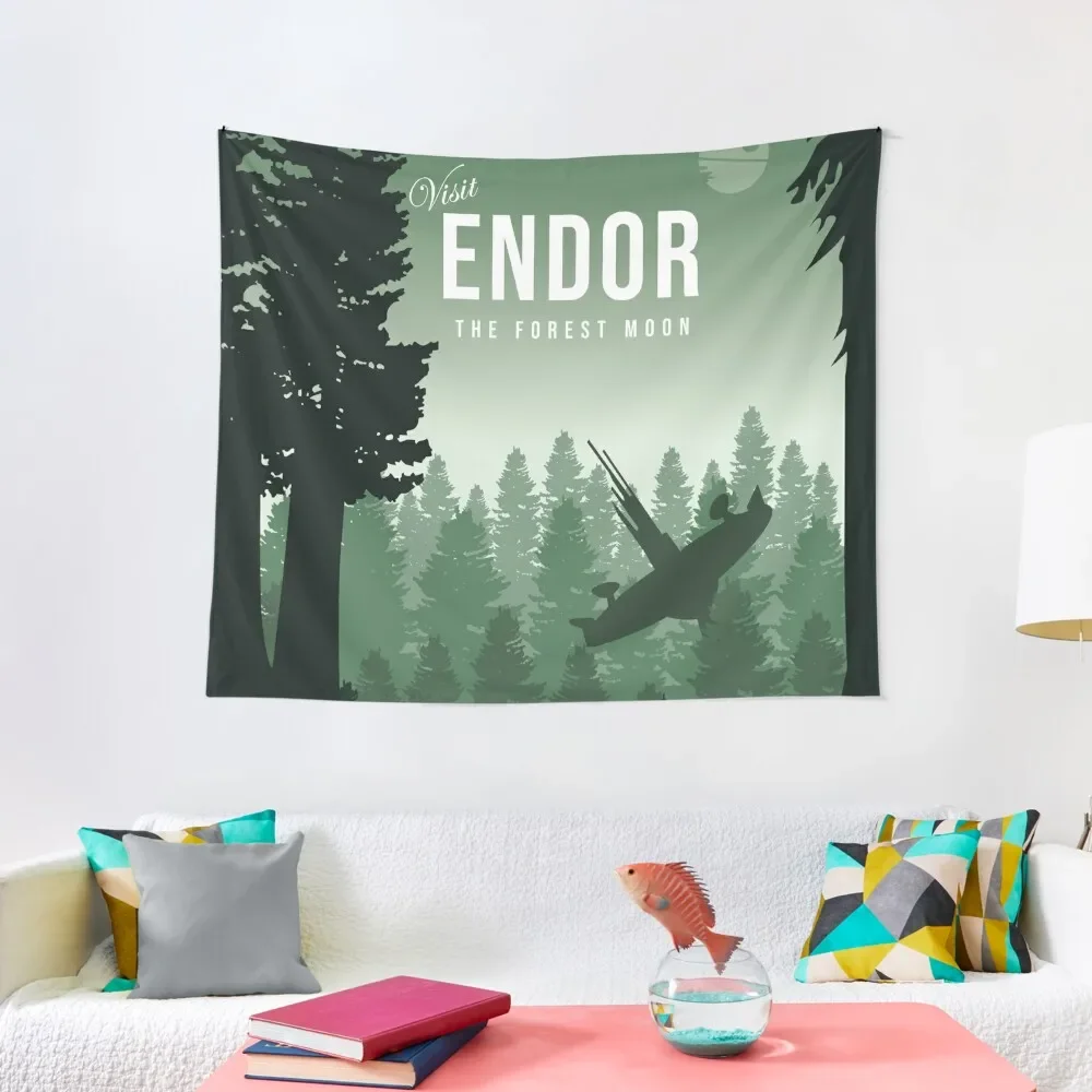 Visit Endor The Forest Moon Tapestry Cute Decor Aesthetic Room Decorations Nordic Home Decor Outdoor Decoration Tapestry