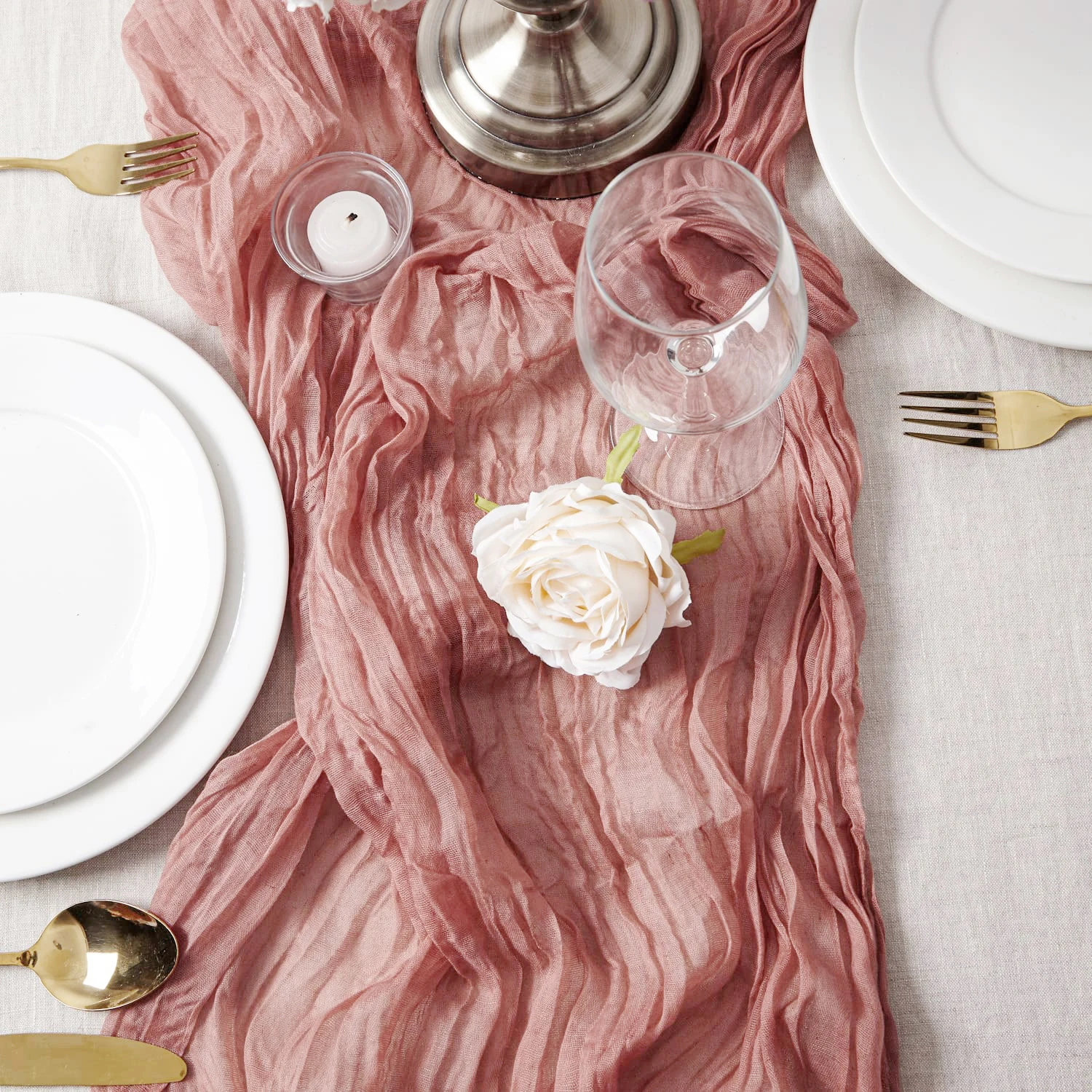 Camino de mesa de gasa semitransparente, decoración de pastel de queso, óxido, ajuste de mesa, comedor Vintage, fiesta de boda, banquetes de